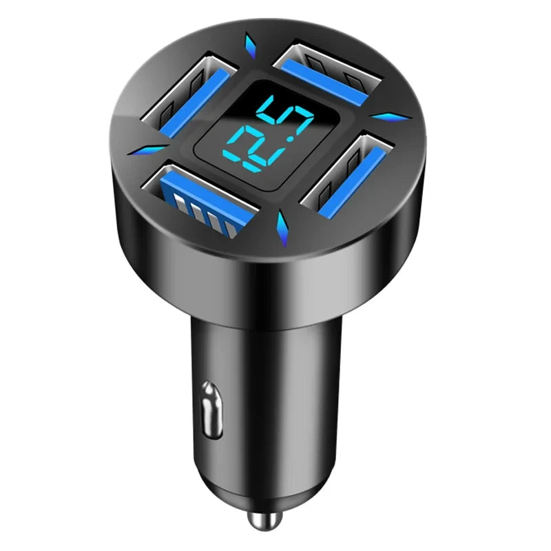 USB Car Charger Quick Charge PD QC3.0 With Voltmeter Cigarette Lighter Socket