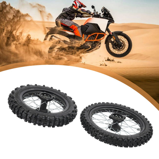 Motorbike Front Rear Wheel Kit for 50CC 70CC 90CC Dirt Bike Pit Bike