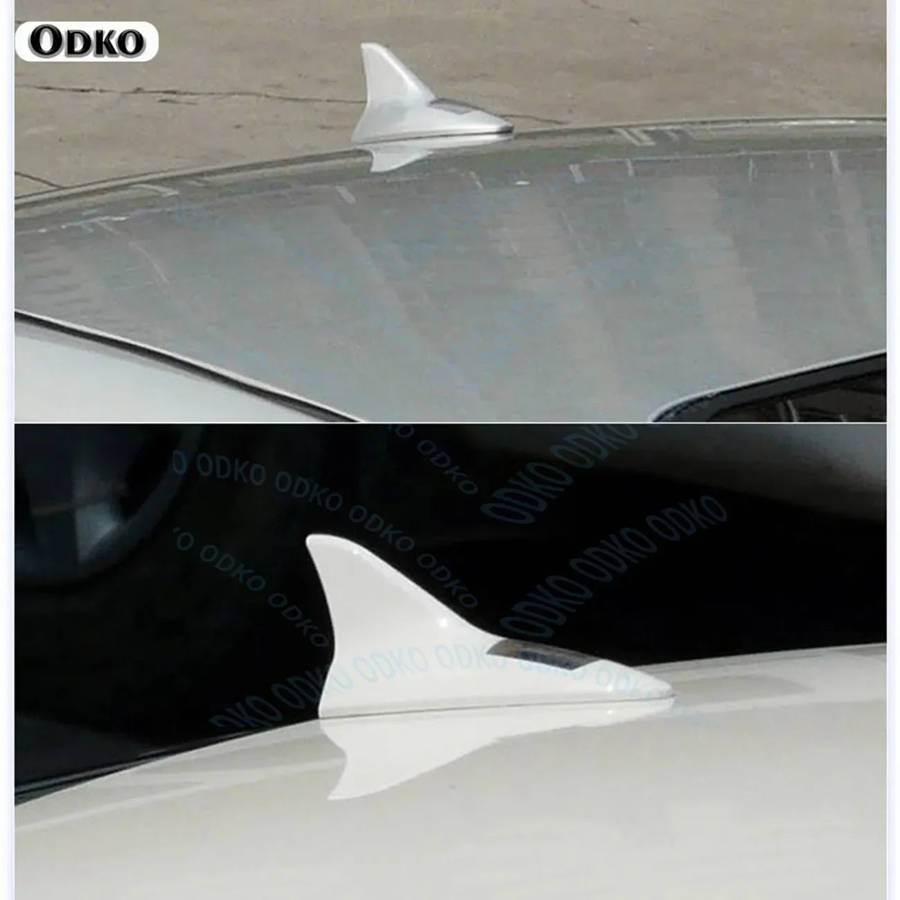 Universal Auto Car Led Warning Lamp Solar Powered Shark Fin Antenna