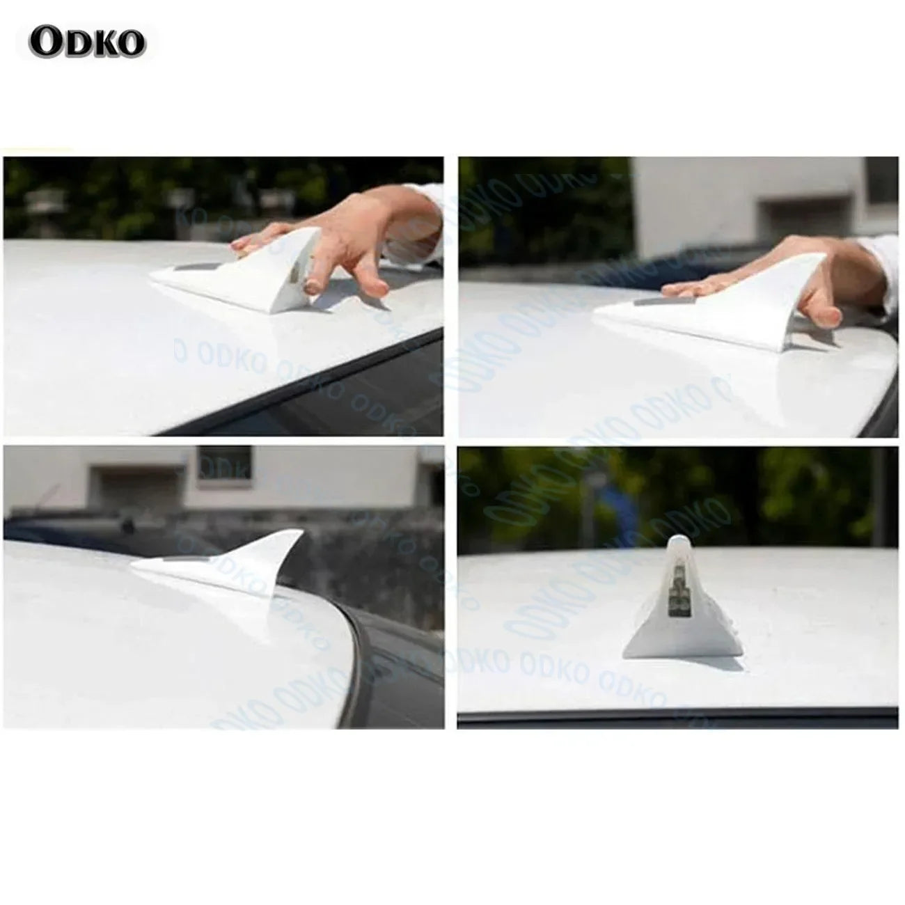 Universal Auto Car Led Warning Lamp Solar Powered Shark Fin Antenna