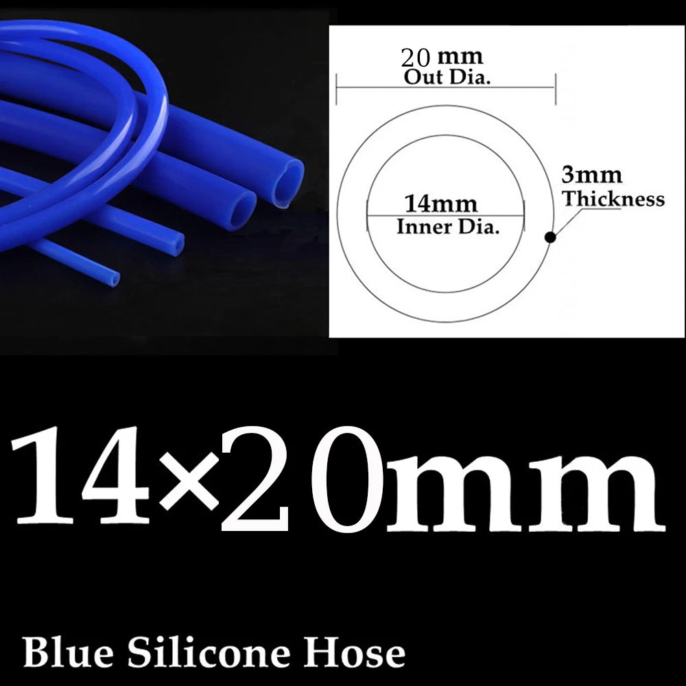 Auto Car Vacuum Silicone Hose Racing Line Pipe Tube Blue 1-50 meter Universal