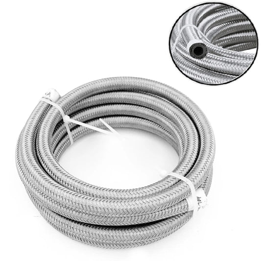Universal Car Oil Gas Cooler Fuel Hose Tube Stainless Steel Braided Clamp