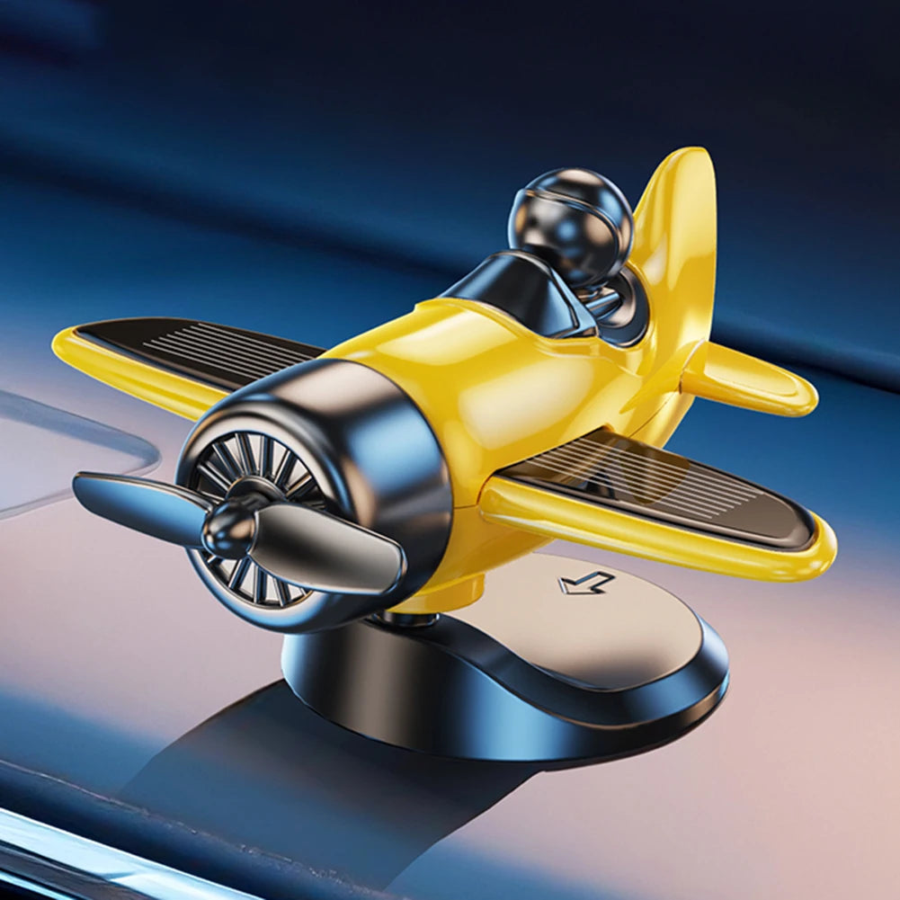 Aircraft Ornament Solar Energy Powered Rotating Propeller Fighter Ornaments