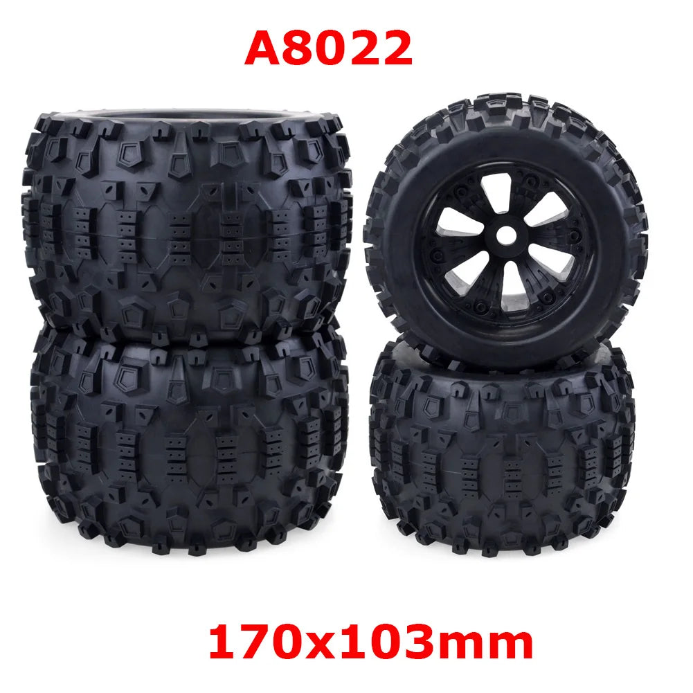 Wheels Tires 170mm 165mm Tyre Weel 17mm Hex Hub Rubber Sponge