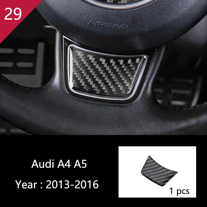 For Audi A4 S4 RS4 B8 8K A5 S5 RS5 8T 8F Carbon Fiber Interior Auto Gear Shift Panel