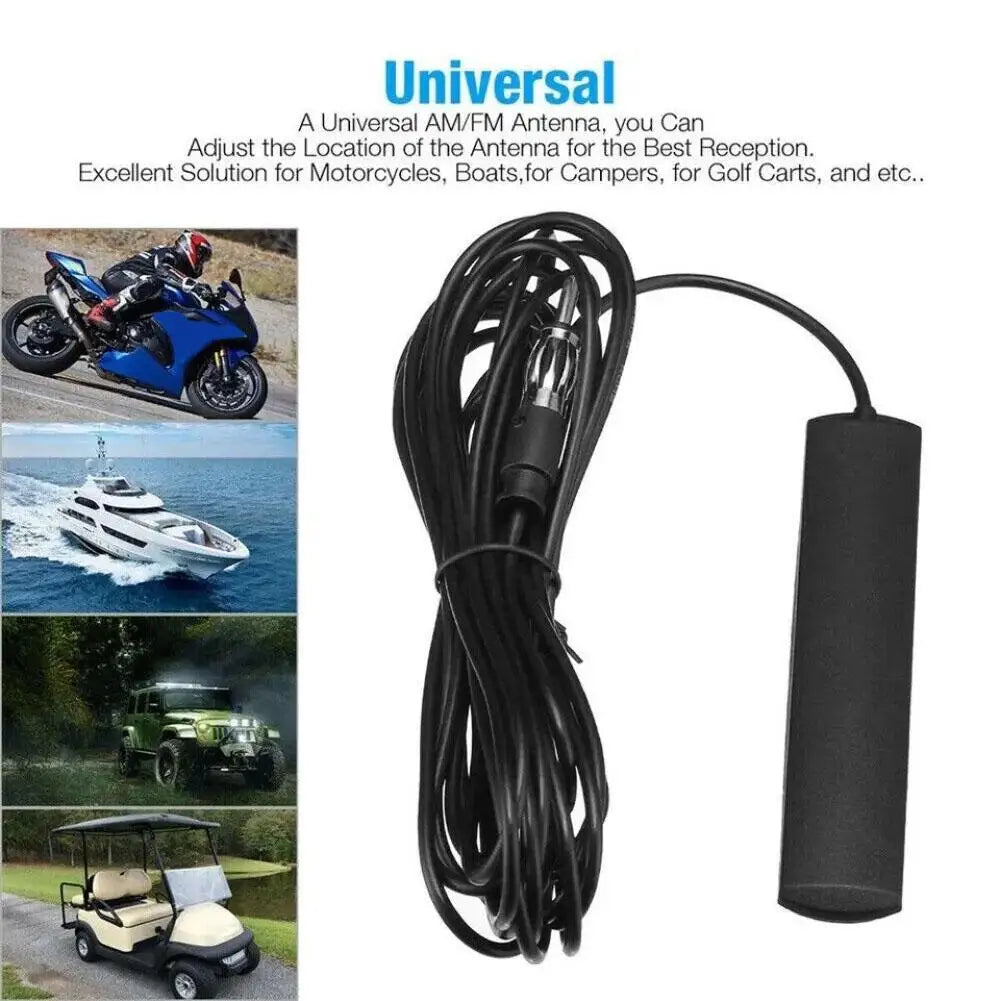 Car Radio Fm Antenna Universal Auto Length Signal Amp Amplifier Vehicle Boat