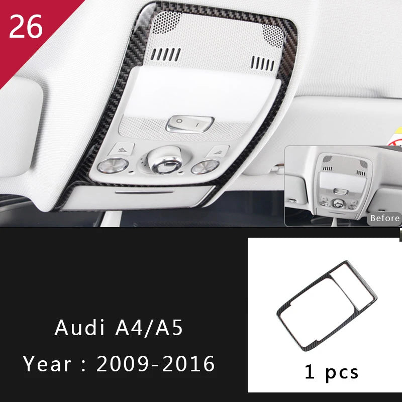 For Audi A4 S4 RS4 B8 8K A5 S5 RS5 8T 8F Carbon Fiber Interior Auto Gear Shift Panel