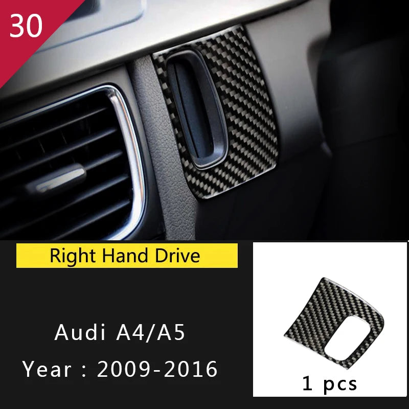 For Audi A4 S4 RS4 B8 8K A5 S5 RS5 8T 8F Carbon Fiber Interior Auto Gear Shift Panel