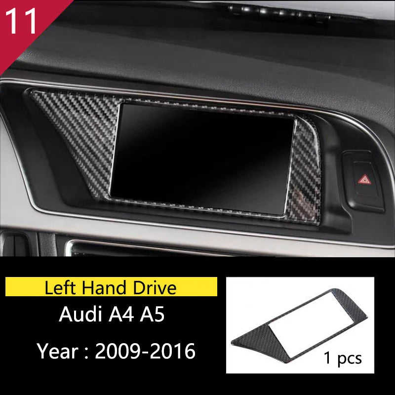 For Audi A4 S4 RS4 B8 8K A5 S5 RS5 8T 8F Carbon Fiber Interior Auto Gear Shift Panel