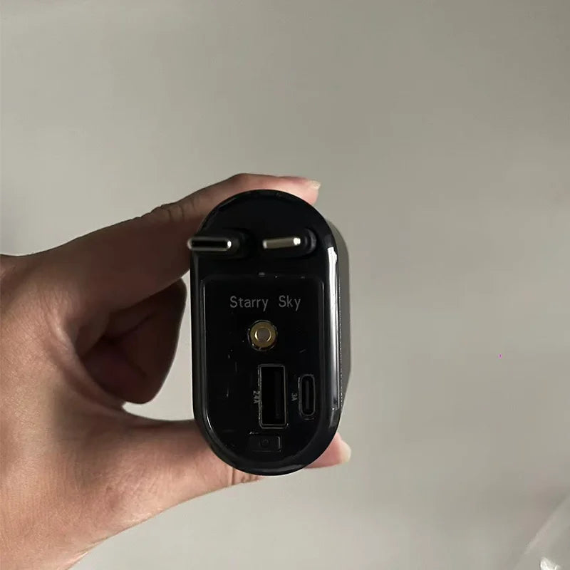 Car Charger With Starry Sky SpotlightRetractable Car Charger With Charging Cable