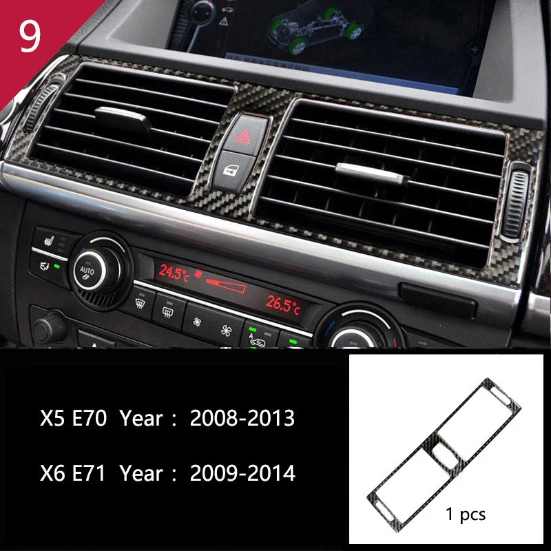 For BMW X5 X6 E70 E71 Accessories Car Interior Air Conditioning CD Console Panel Cover