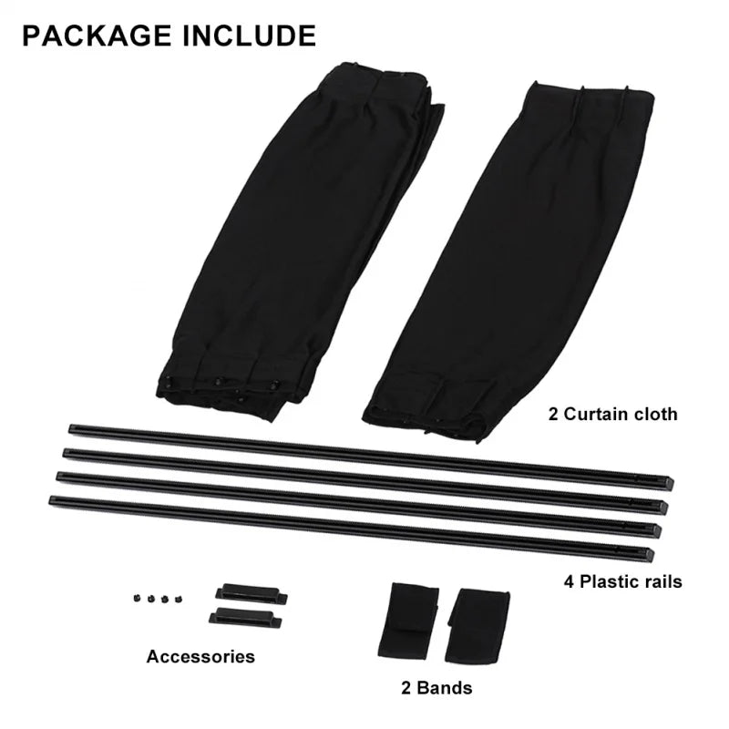 Universal Car Sun Shade Side Window Curtain Auto Foldable Uv Protection