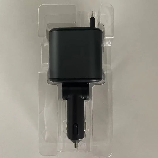 Car Charger With Starry Sky SpotlightRetractable Car Charger With Charging Cable