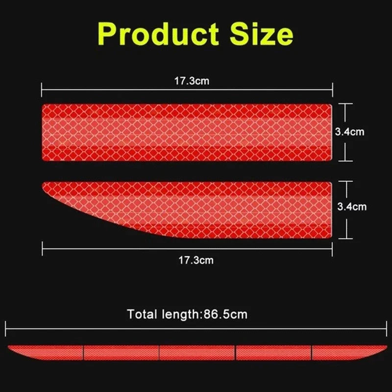 Car Sticker Reflective Warning Safety Tape Anti Collision Warning Reflective Stickers