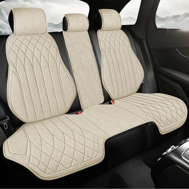 Universal Car Seat Cover Four Season Auto Flax Breathable Seat Covers