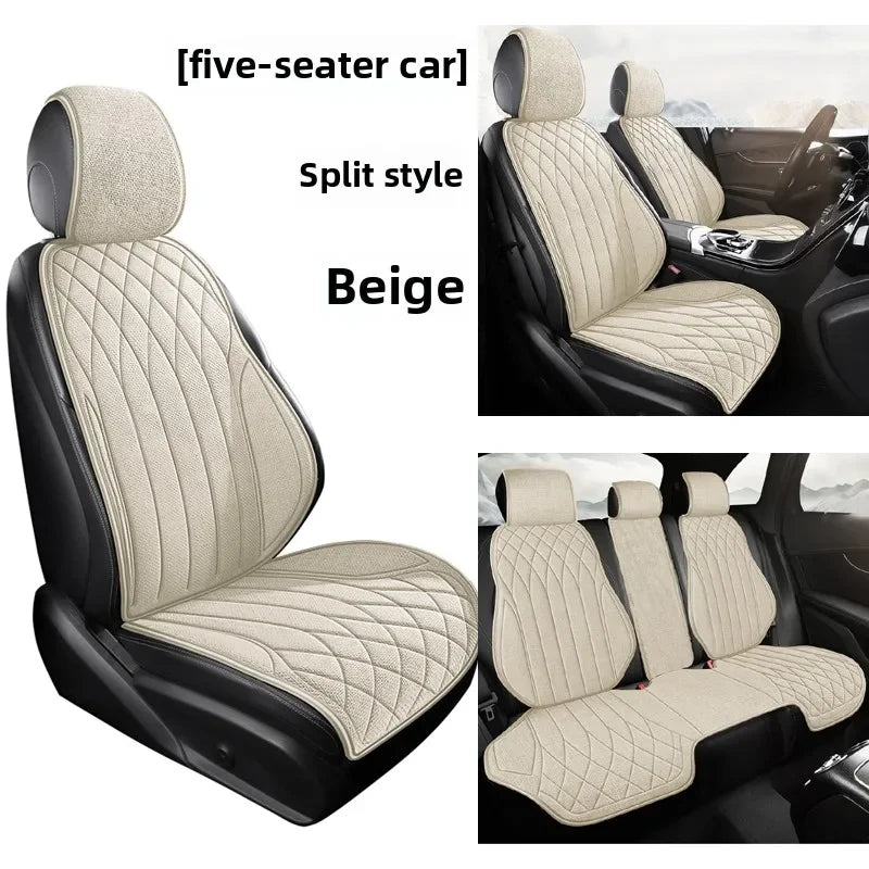 Universal Car Seat Cover Four Season Auto Flax Breathable Seat Covers