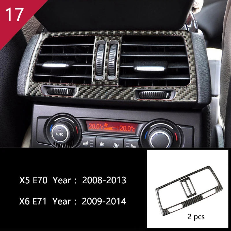 For BMW X5 X6 E70 E71 Accessories Car Interior Air Conditioning CD Console Panel Cover