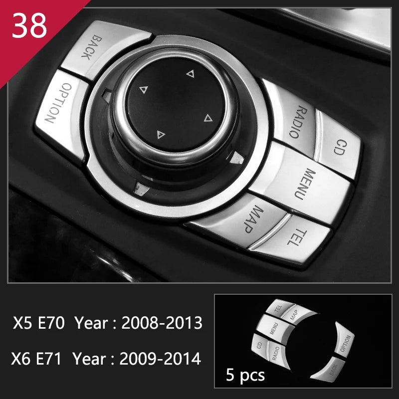 For BMW X5 X6 E70 E71 Accessories Car Interior Air Conditioning CD Console Panel Cover