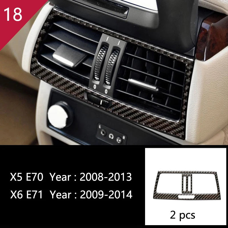 For BMW X5 X6 E70 E71 Accessories Car Interior Air Conditioning CD Console Panel Cover