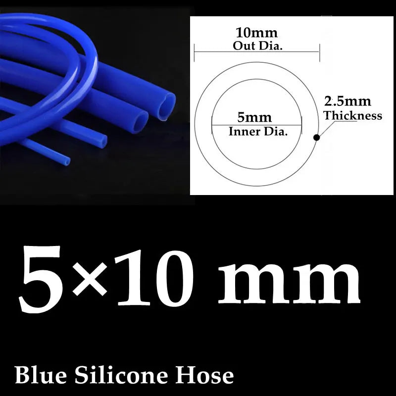 Auto Car Vacuum Silicone Hose Racing Line Pipe Tube Blue 1-50 meter Universal
