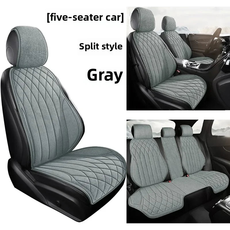 Universal Car Seat Cover Four Season Auto Flax Breathable Seat Covers