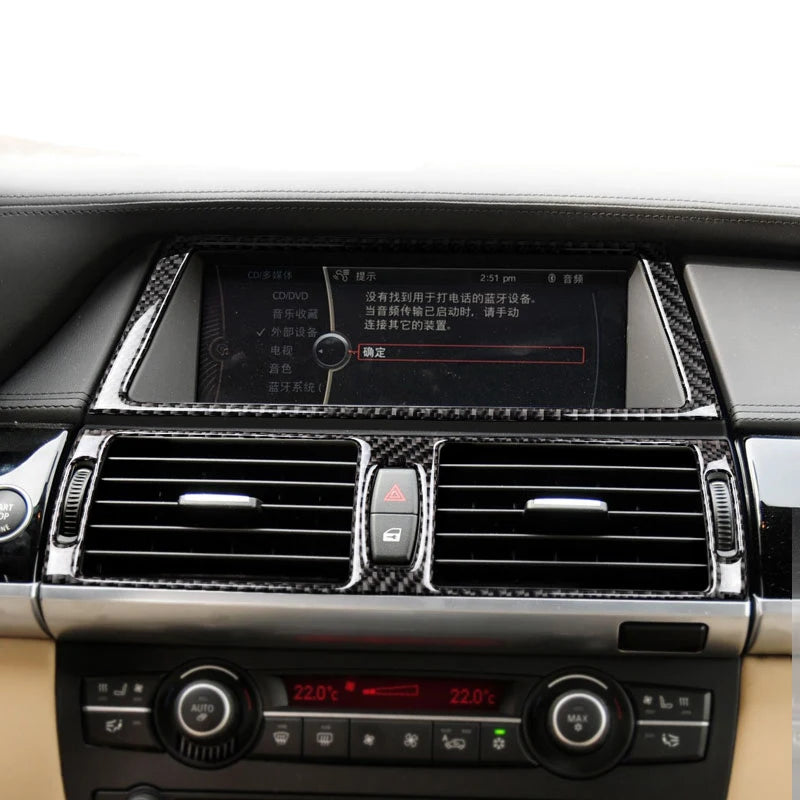 For BMW X5 X6 E70 E71 Accessories Car Interior Air Conditioning CD Console Panel Cover