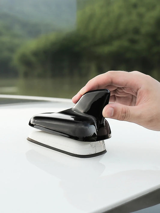 Black Carbon Fiber ABS Car Shark Fin Antenna Cover Protective Shell for Audi
