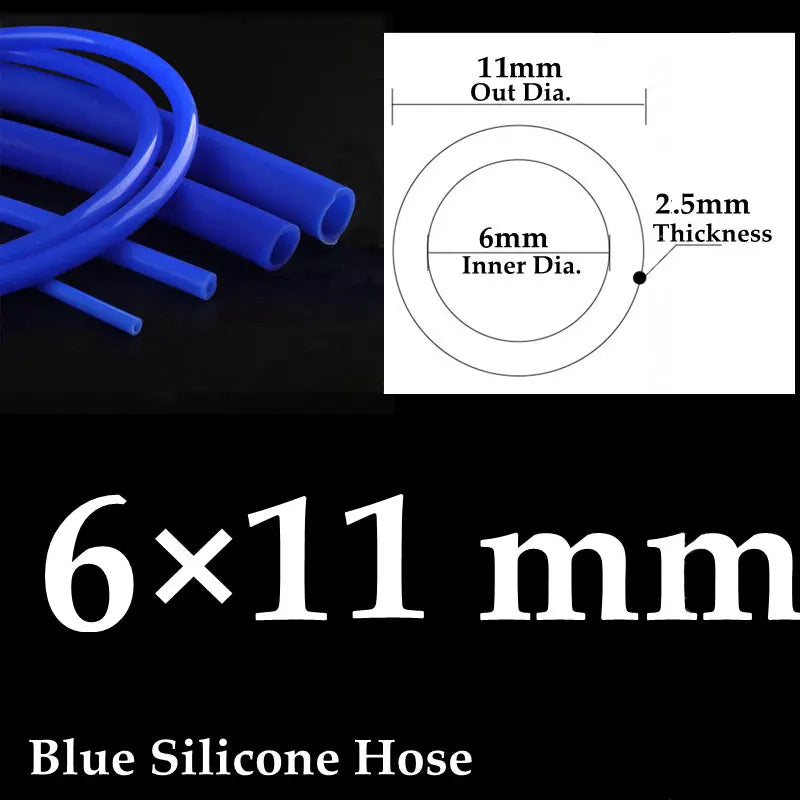 Auto Car Vacuum Silicone Hose Racing Line Pipe Tube Blue 1-50 meter Universal