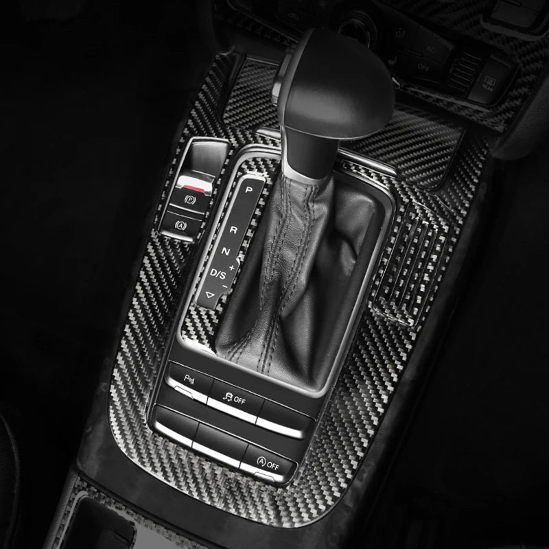 For Audi A4 S4 RS4 B8 8K A5 S5 RS5 8T 8F Carbon Fiber Interior Auto Gear Shift Panel