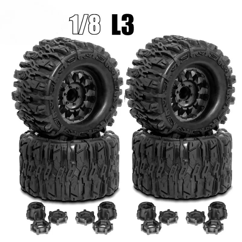 Wheels Tires 170mm  Tyre Weel 17mm Hex Hub Rubber Sponge
