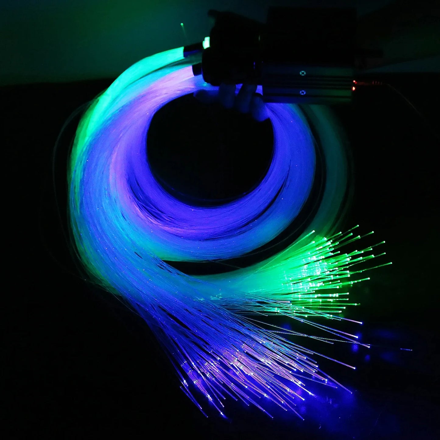 Rgb double head car starry sky music control car roof star fiber optic star ceiling kit