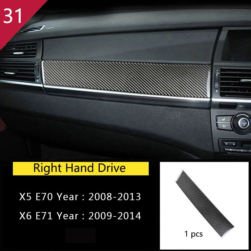 For BMW X5 X6 E70 E71 Accessories Car Interior Air Conditioning CD Console Panel Cover