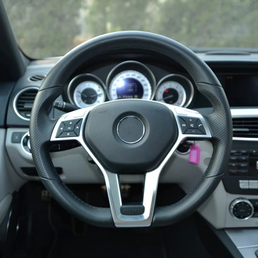 Ruili52 Car Steering Wheel Frame Trim Cover For Mercedes BENZ