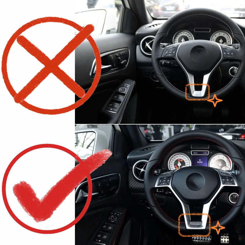 Ruili52 Car Steering Wheel Frame Trim Cover For Mercedes BENZ