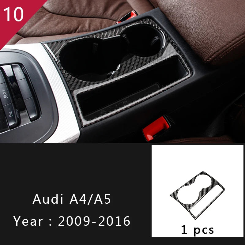 For Audi A4 S4 RS4 B8 8K A5 S5 RS5 8T 8F Carbon Fiber Interior Auto Gear Shift Panel