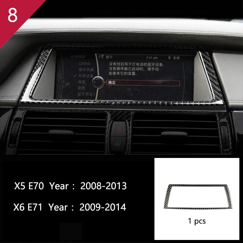 For BMW X5 X6 E70 E71 Accessories Car Interior Air Conditioning CD Console Panel Cover