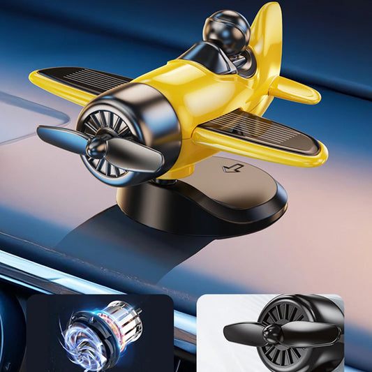 Aircraft Ornament Solar Energy Powered Rotating Propeller Fighter Ornaments