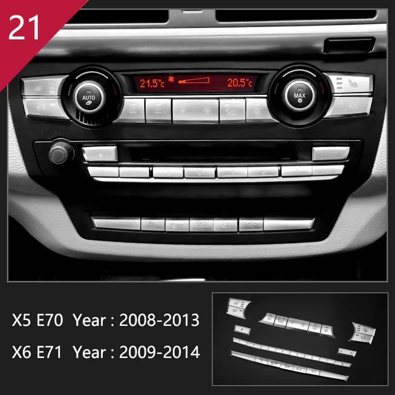 For BMW X5 X6 E70 E71 Accessories Car Interior Air Conditioning CD Console Panel Cover