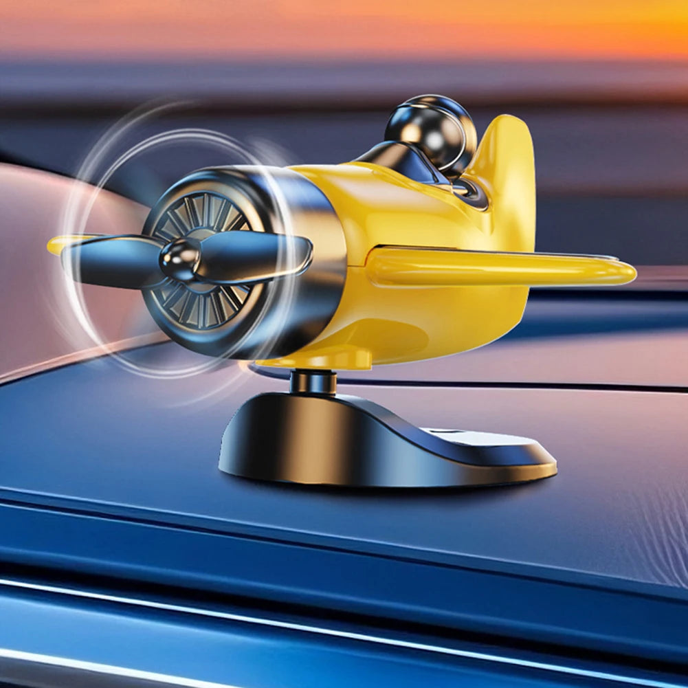 Aircraft Ornament Solar Energy Powered Rotating Propeller Fighter Ornaments