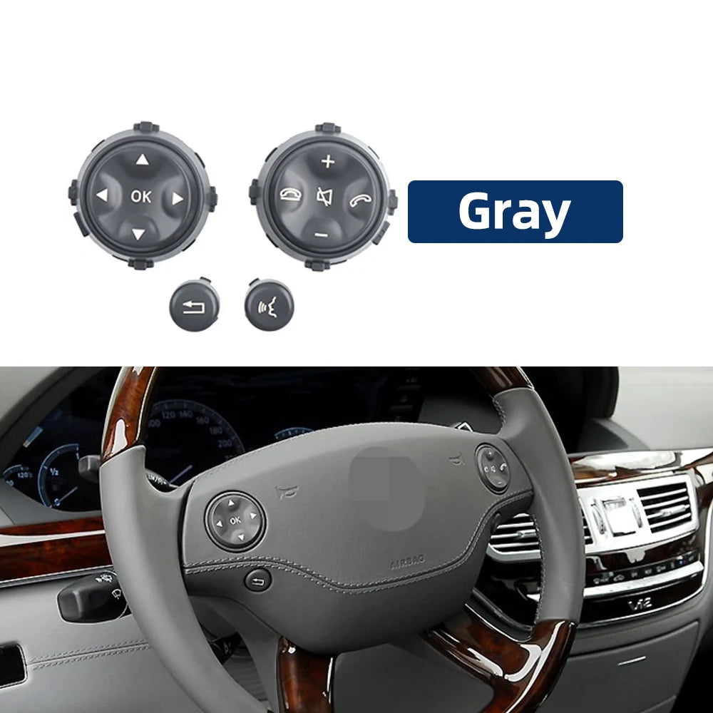 For Benz W221 W216 S CL Class Car Multi-function Steering Wheel Push Button Cover