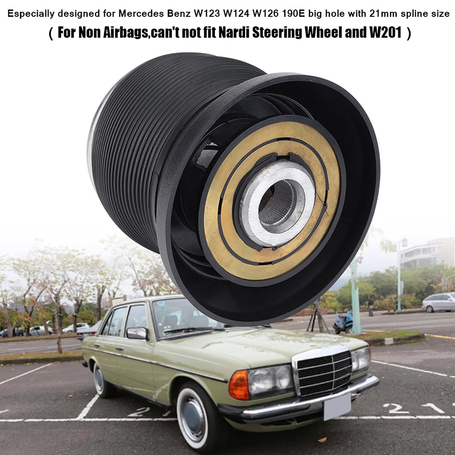 Car 21mm Steering Wheel Hub Adapter Boss Kit for Mercedes Benz