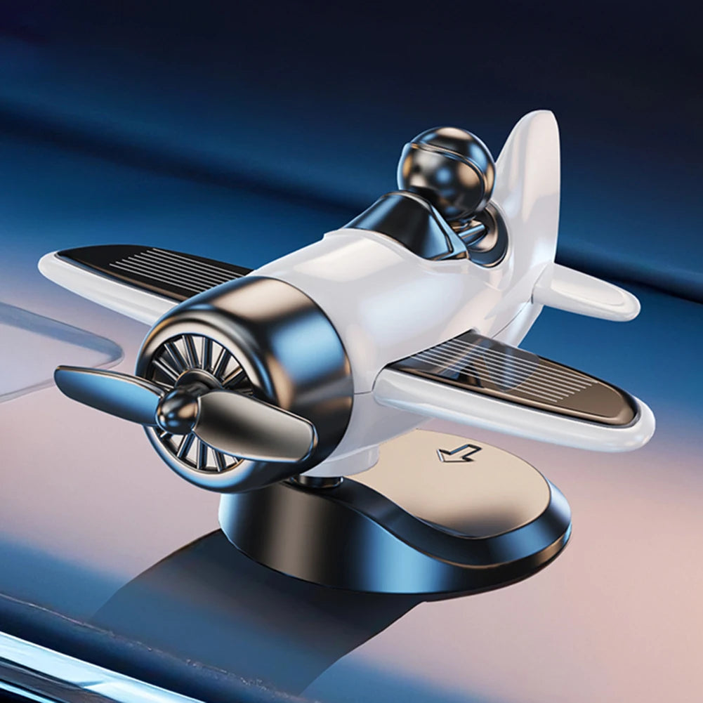 Aircraft Ornament Solar Energy Powered Rotating Propeller Fighter Ornaments