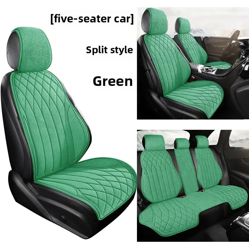 Universal Car Seat Cover Four Season Auto Flax Breathable Seat Covers