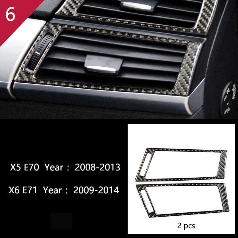 For BMW X5 X6 E70 E71 Accessories Car Interior Air Conditioning CD Console Panel Cover