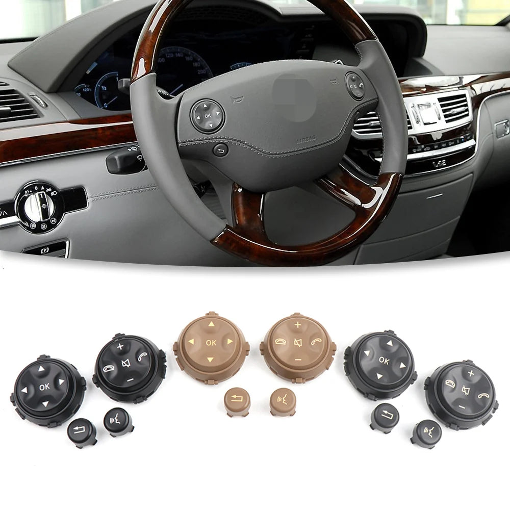 For Benz W221 W216 S CL Class Car Multi-function Steering Wheel Push Button Cover