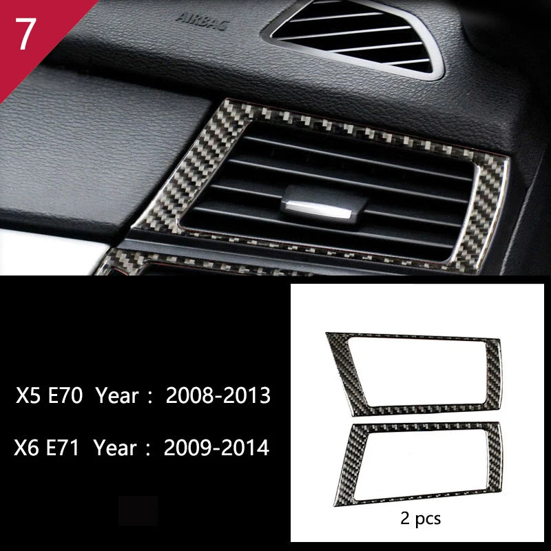 For BMW X5 X6 E70 E71 Accessories Car Interior Air Conditioning CD Console Panel Cover