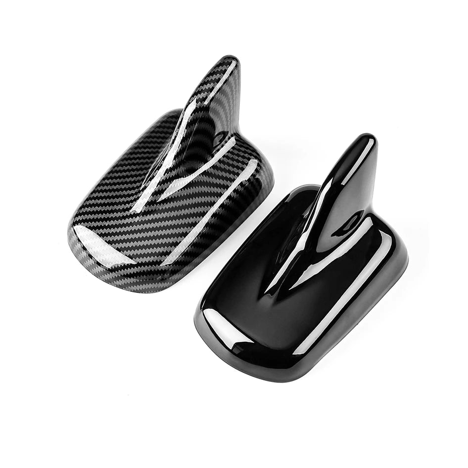 Black Carbon Fiber ABS Car Shark Fin Antenna Cover Protective Shell for Audi