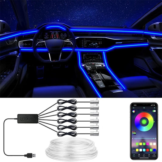 Flexible EL Wire Lights With App Control Ambient Atmosphere Strip Light Decorative