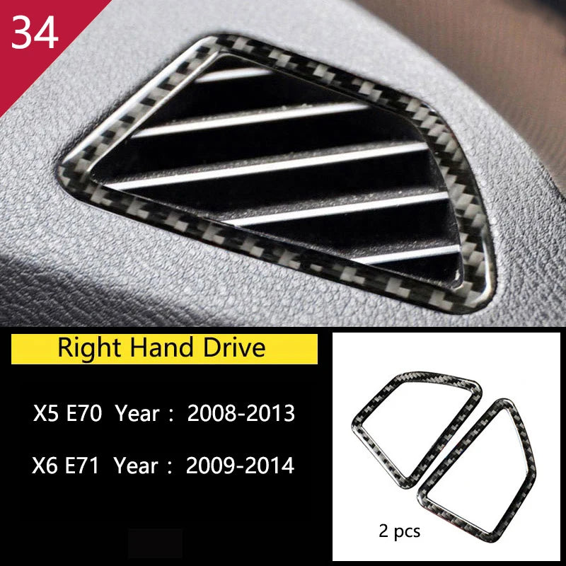 For BMW X5 X6 E70 E71 Accessories Car Interior Air Conditioning CD Console Panel Cover